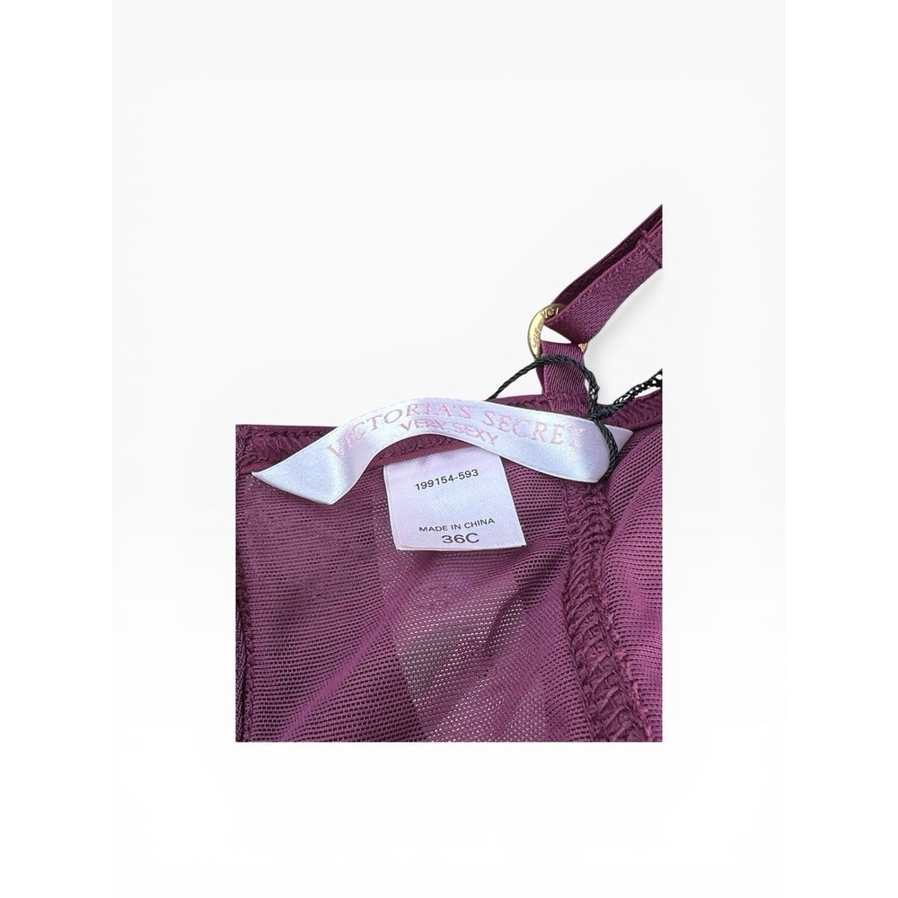 Victoria's Secret NWT Very Sexy Dress Slip Lace Shapewear Garter Burgundy Corset - Picture 7 of 9